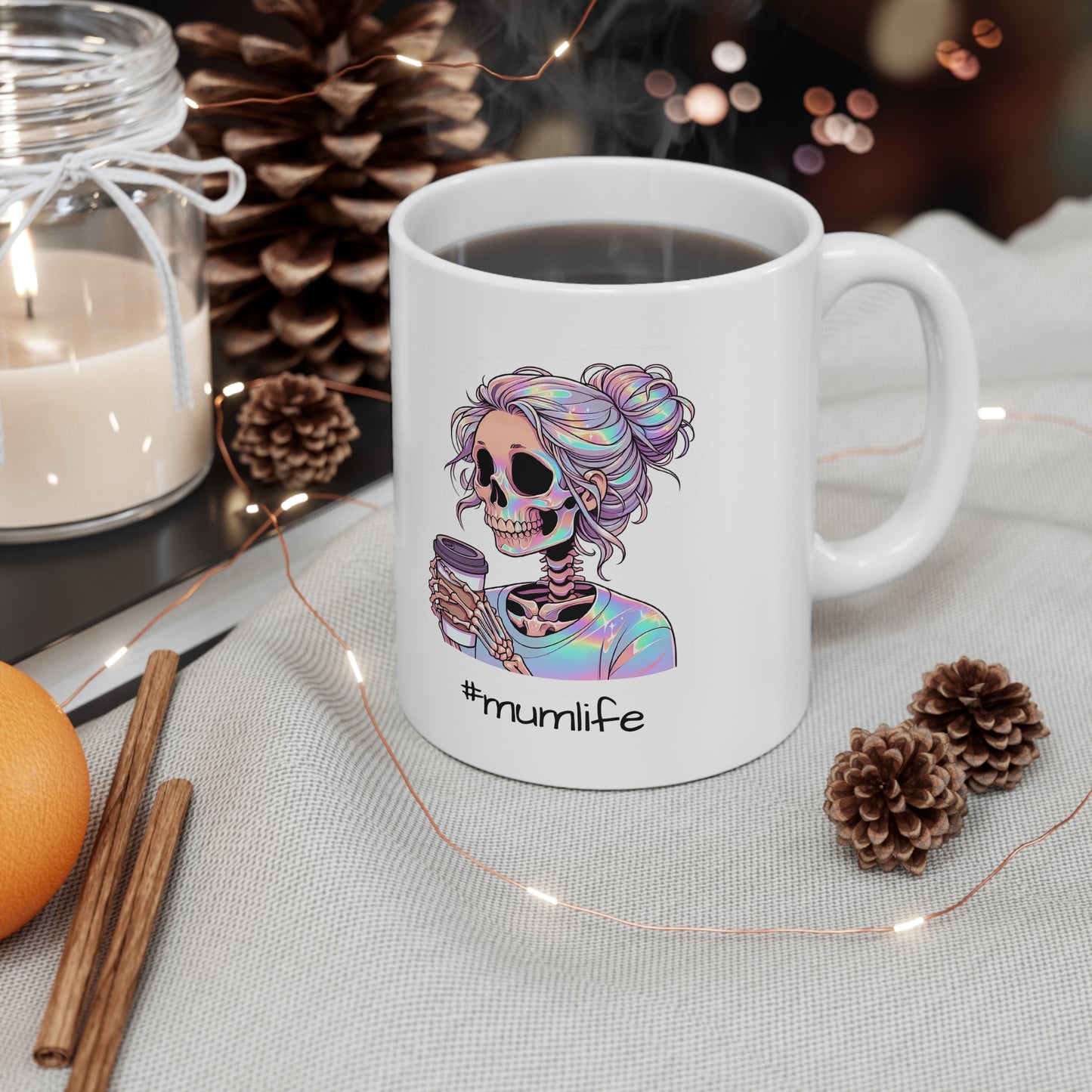 Mum Life Skull Coffee Cup