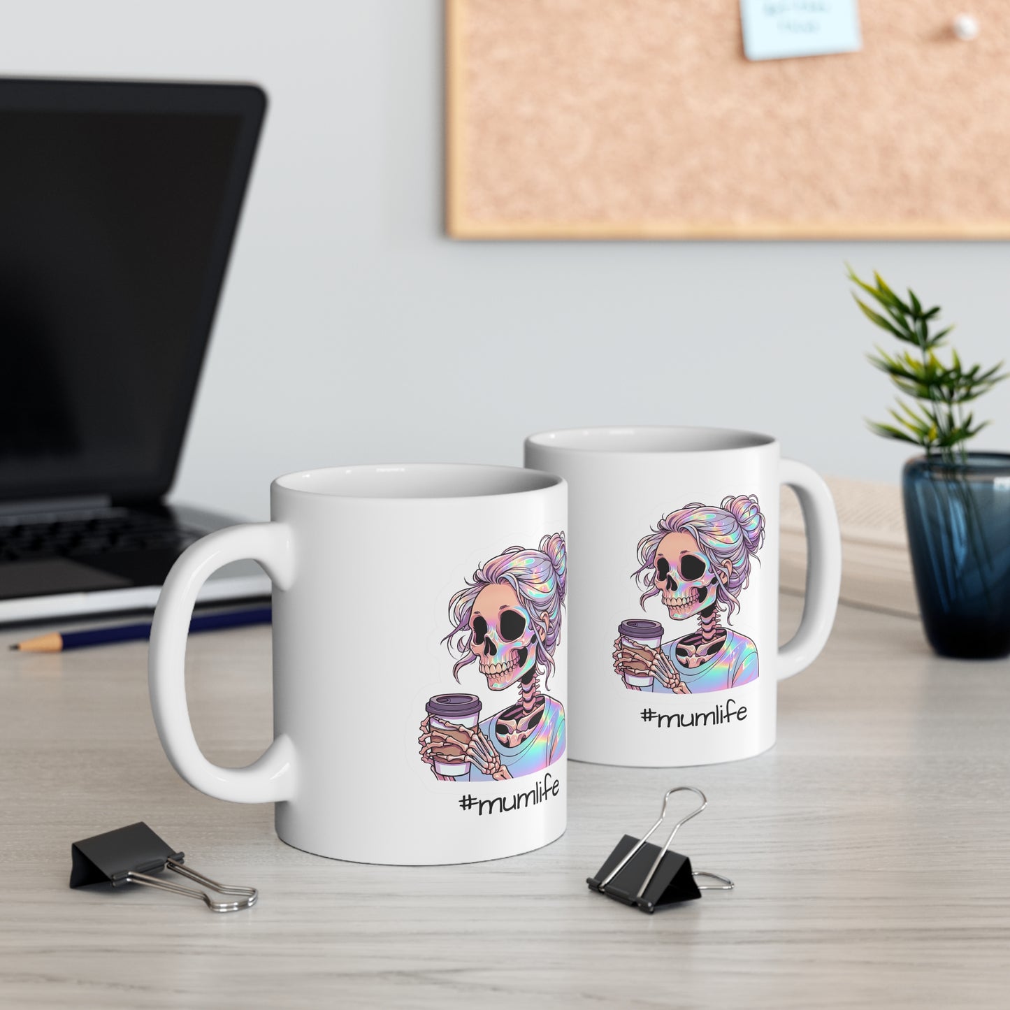 Mum Life Skull Coffee Cup