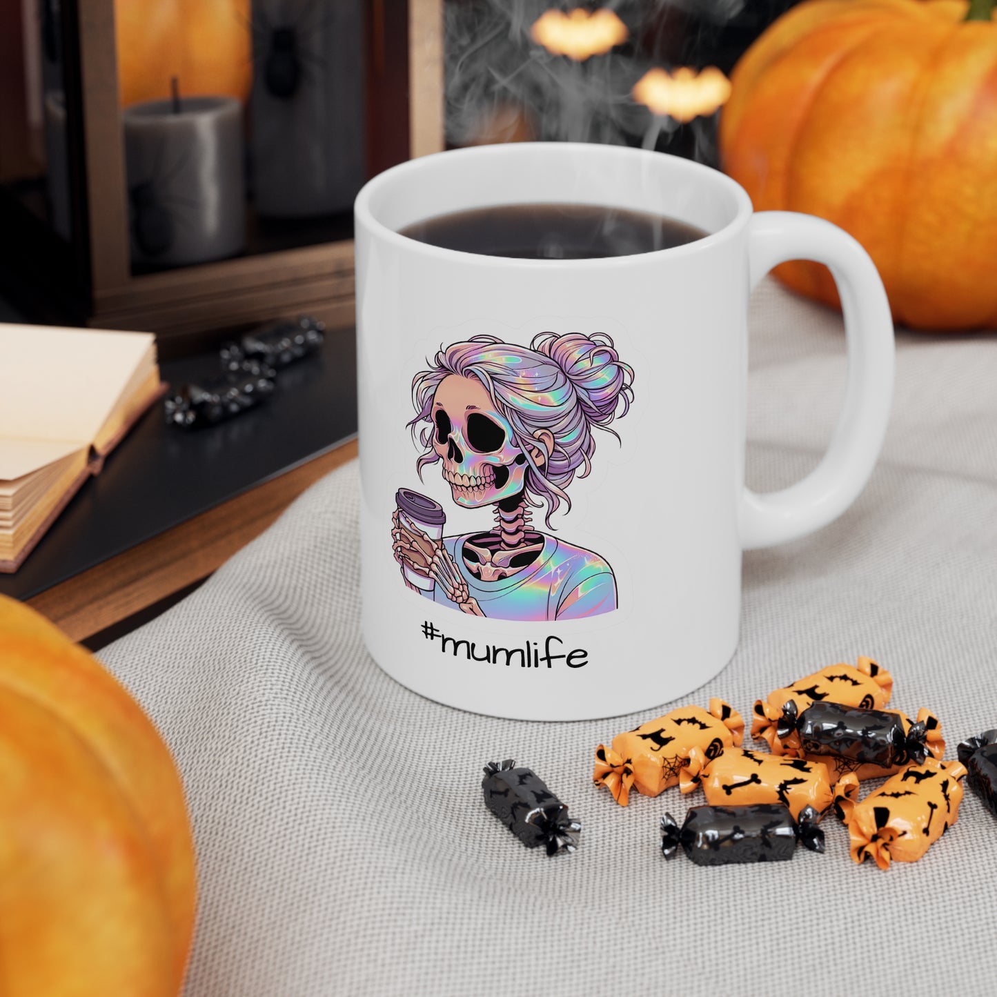 Mum Life Skull Coffee Cup