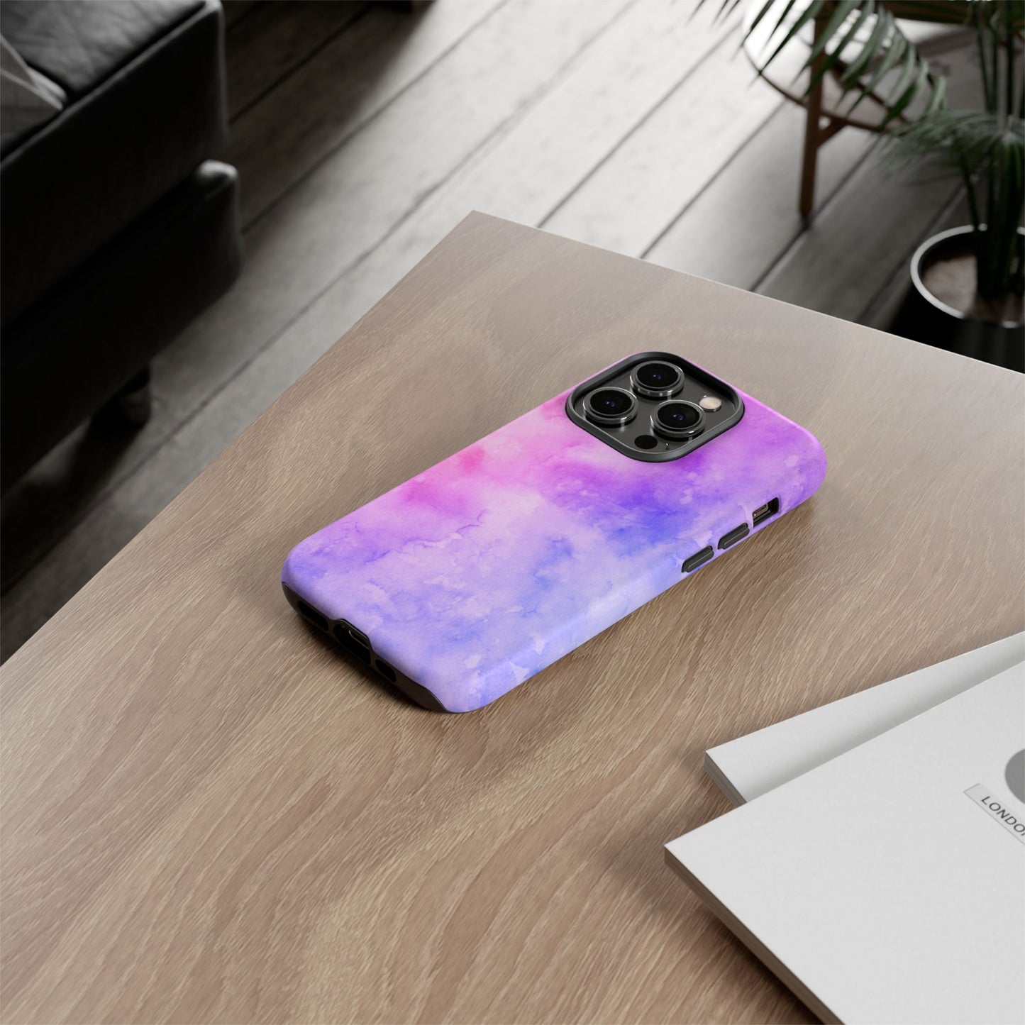 Purple & Blue Watercolour Phone Case