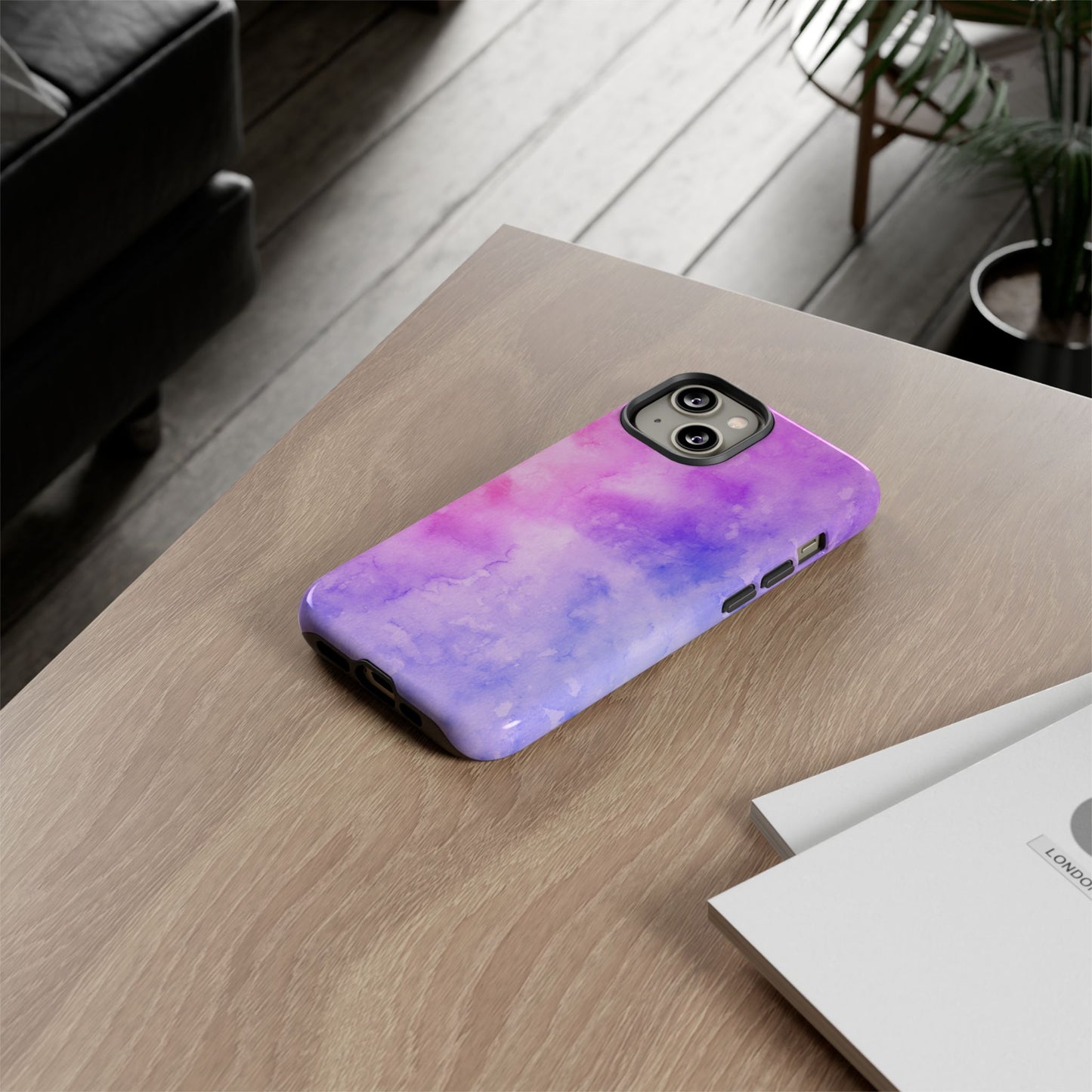 Purple & Blue Watercolour Phone Case