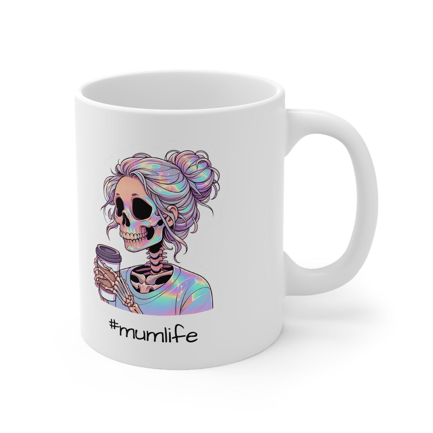 Mum Life Skull Coffee Cup