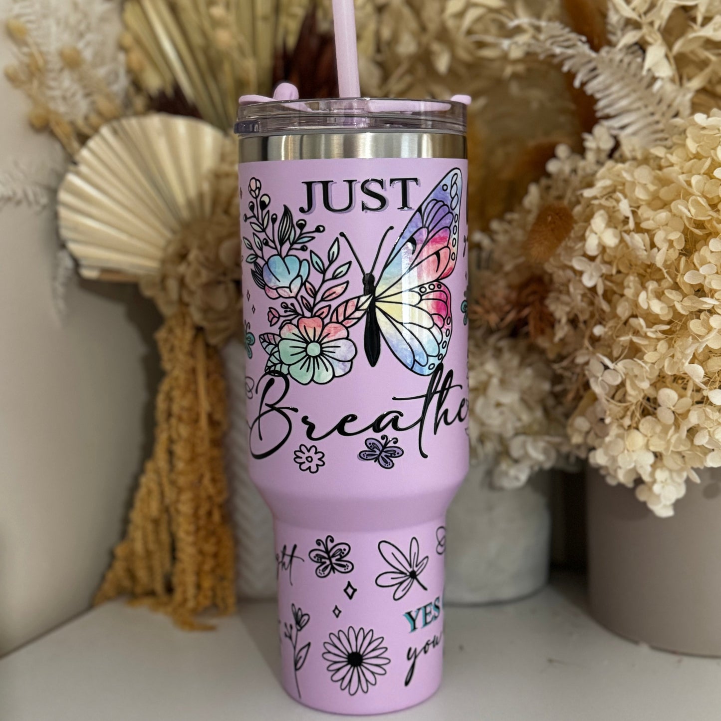 Just Breathe Butterfly Stanley Cup