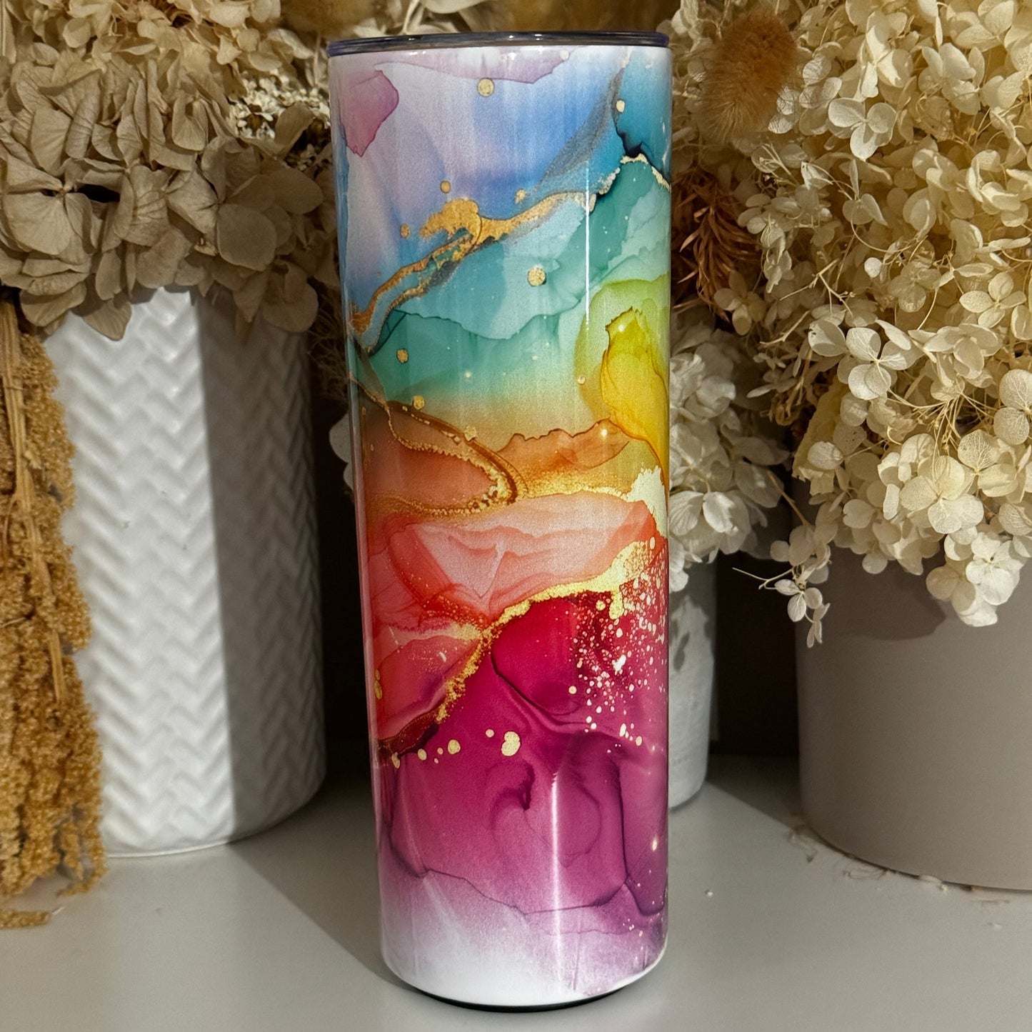 Watercolour Rainbow Stainless Steel Tumbler