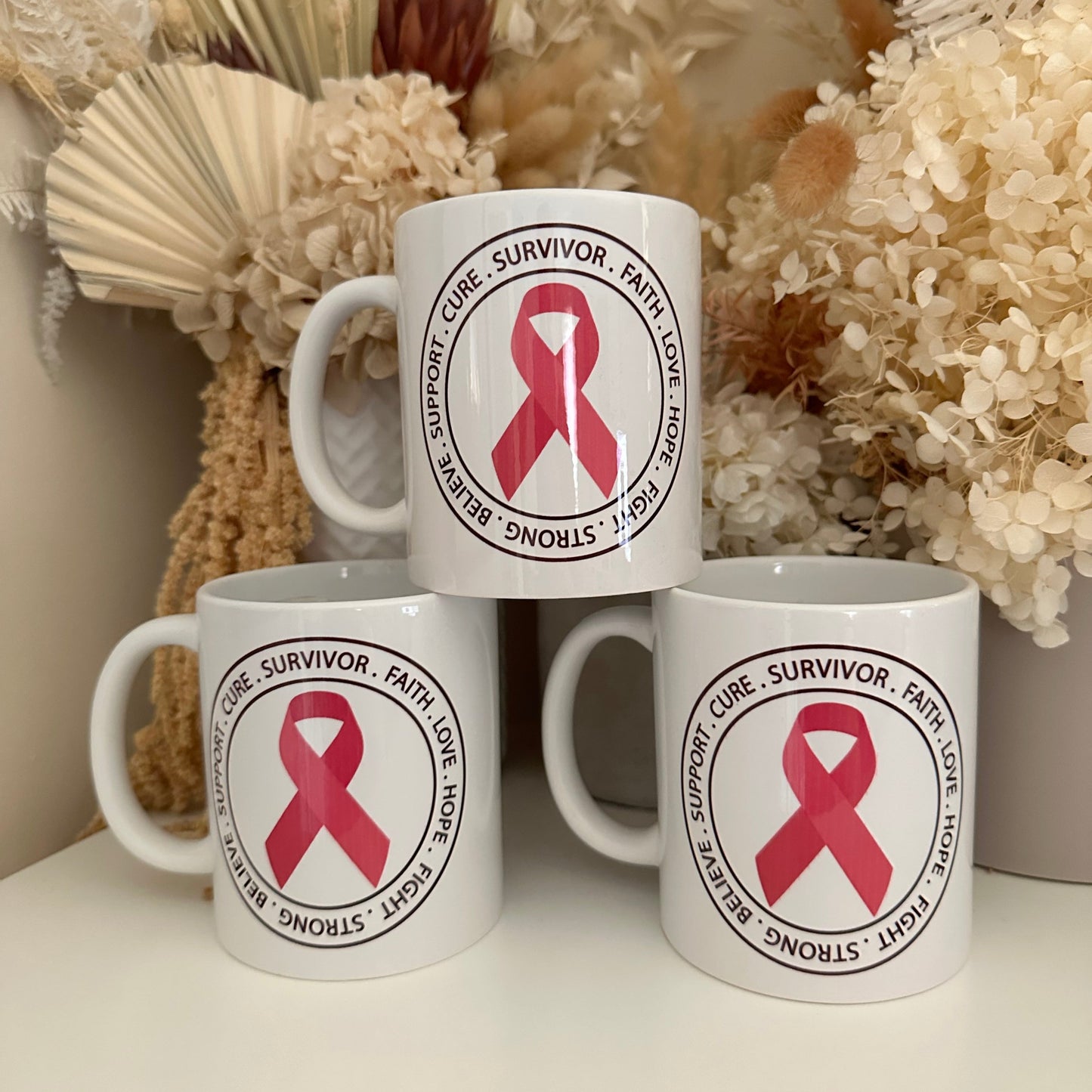 Pink Ribbon Coffee Cup