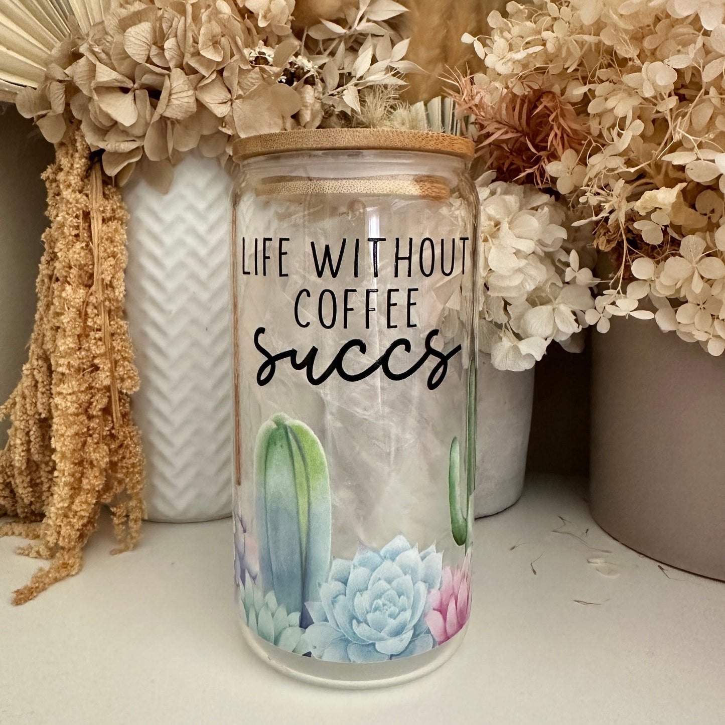 Life without coffee succs Glass Tumbler