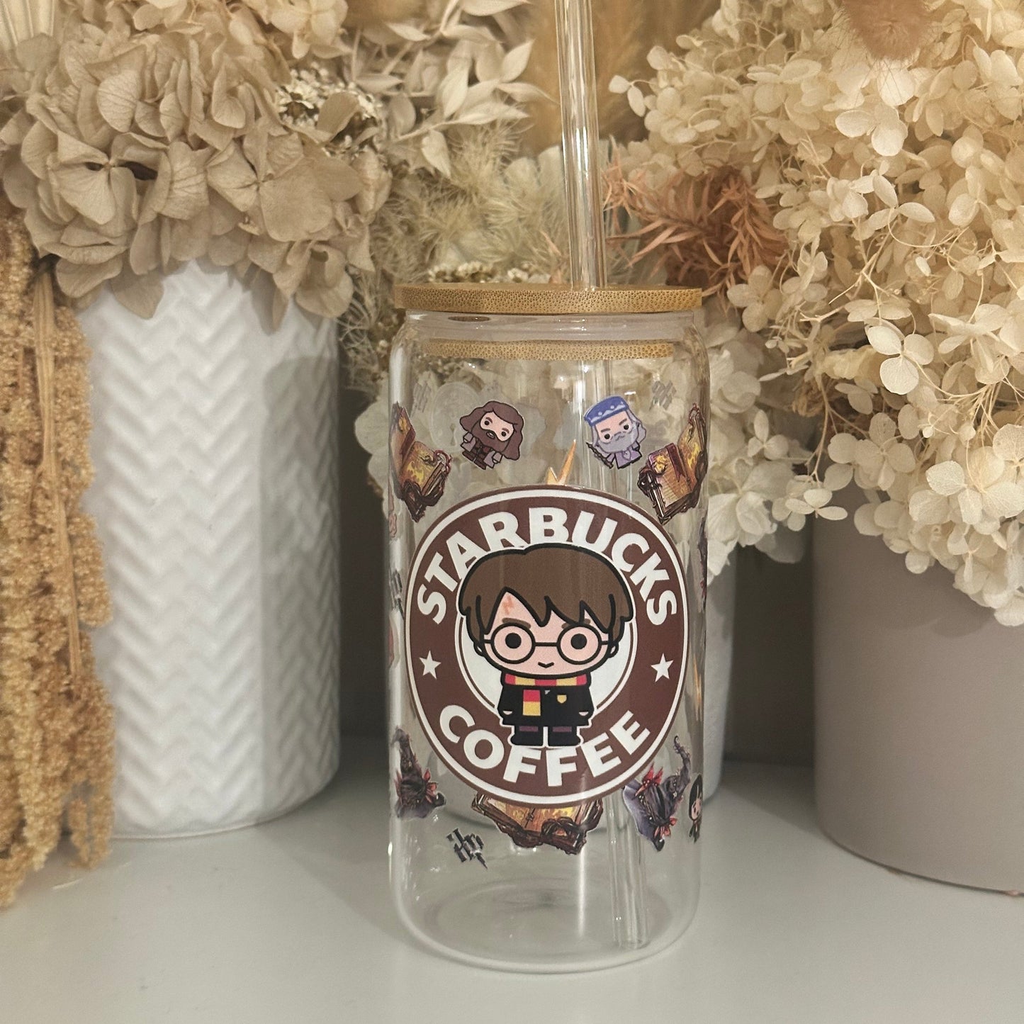 Harry Potter Starbucks Glass Tumbler