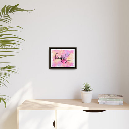 Be Happy Watercolor Wall Art — Framed Matte Canvas