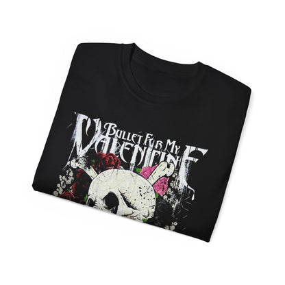 Gothic Floral Skull Tee, Unisex Band T-Shirt