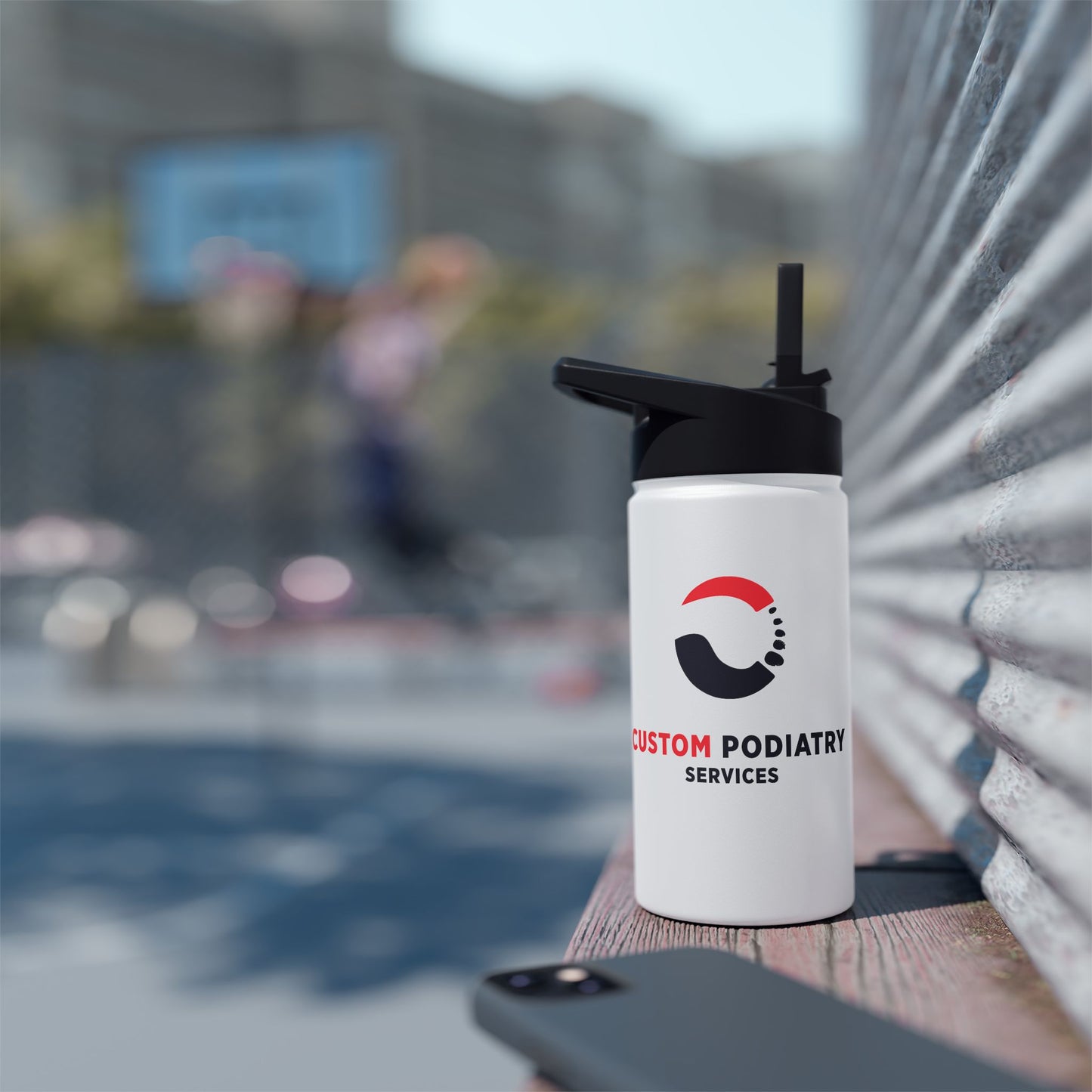 Custom Podiatry Services Branded Stainless Steel Water Bottle