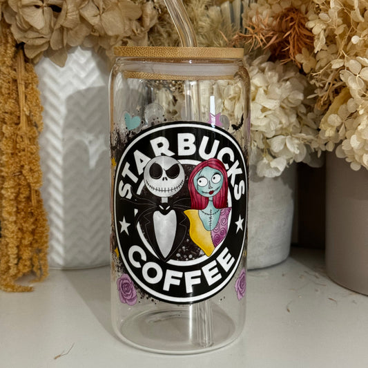 Nightmare Before Christmas Glass Tumbler
