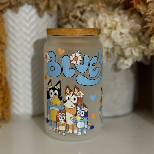 Bluey Small Glass Tumbler