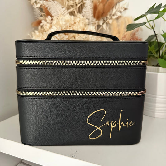Personalised Double Tier Beauty Case