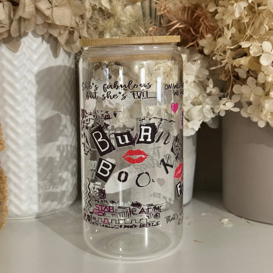 Mean Girls: Burn Book Glass Tumbler